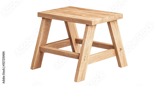 A simple wooden stool with a natural finish, perfect for home decor or as an accent piece in any interior space.