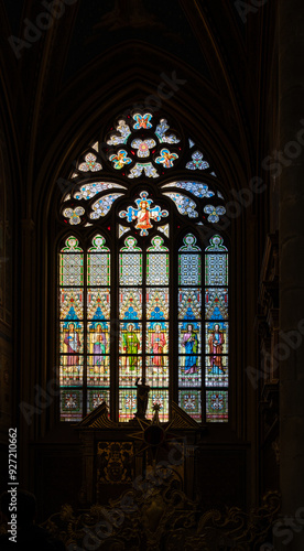 Photography Amazing stained glass window of St