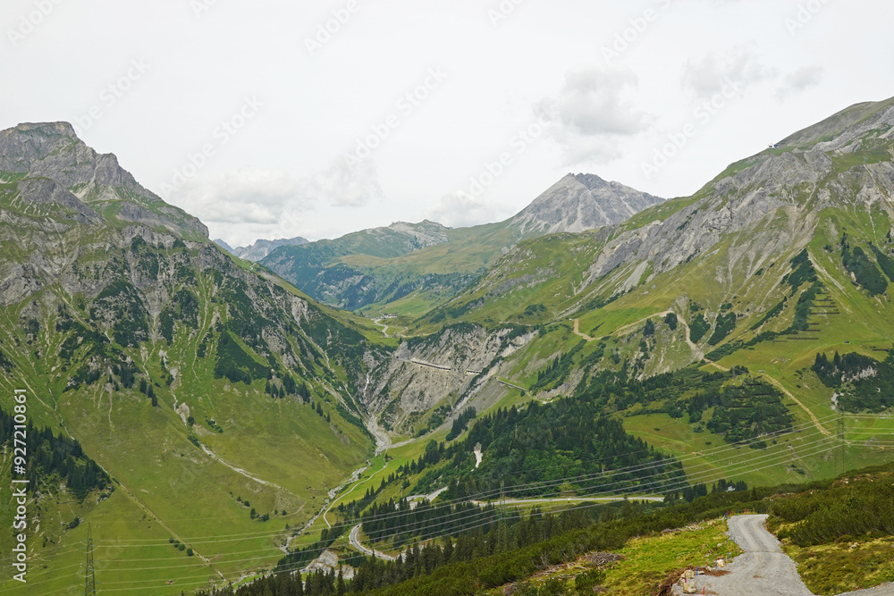 The panorama of the Lechtal Alps, Sankt Anton, Austria The panorama of the Lechtal Alps, Sankt Anton, Austria
