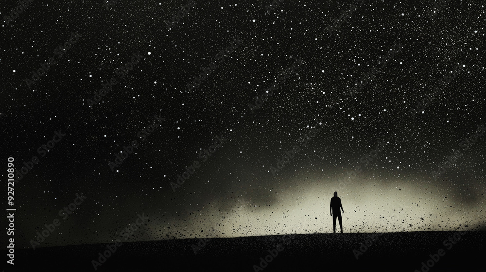 Seeker of Wisdom in a Starry Void. Generative AI Seeker of Wisdom in a Starry Void. Generative AI