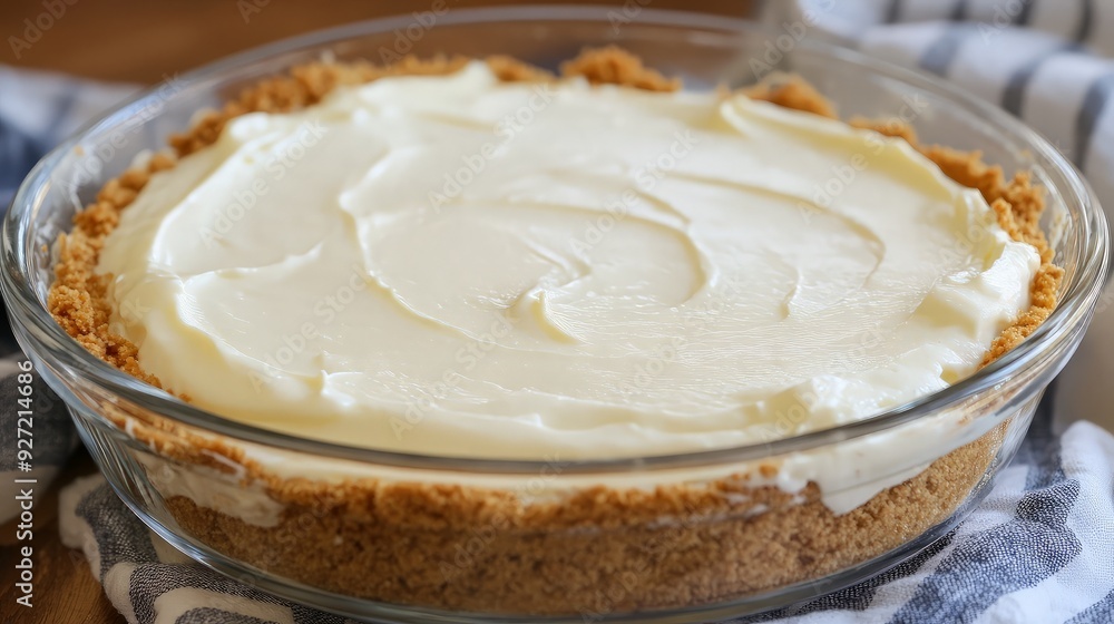 No Bake Cheesecake in Glass Pie Plate No Bake Cheesecake in Glass Pie Plate