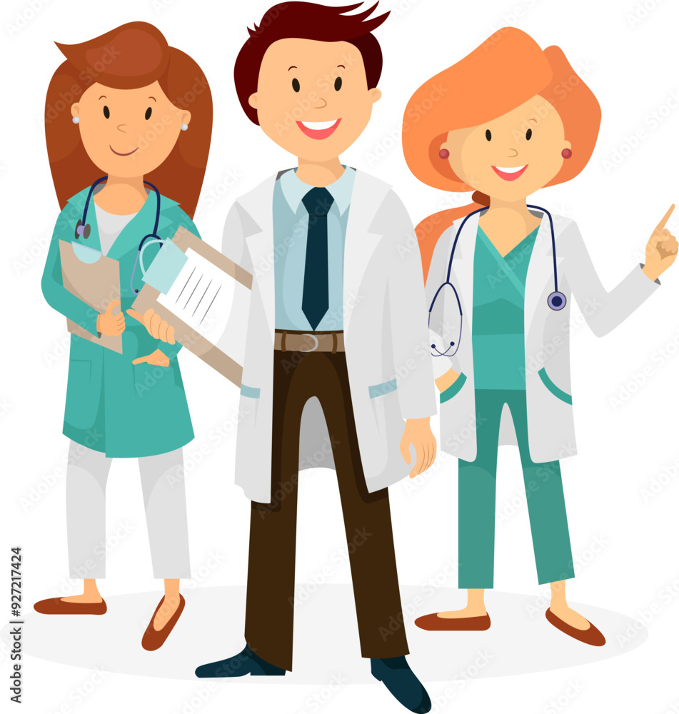 set of doctor design vector illustration characters set of doctor design vector illustration characters