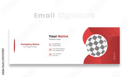 Modern Corporate Email Signature Template in Vector.