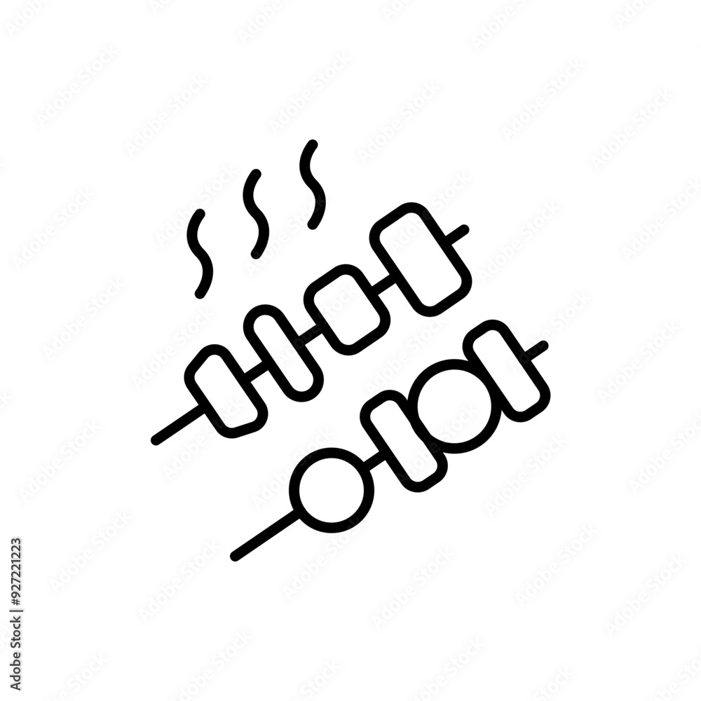 Kebab bbq outline icons, minimalist vector illustration ,simple transparent graphic element .Isolated on white background Kebab bbq outline icons, minimalist vector illustration ,simple transparent graphic element .Isolated on white background
