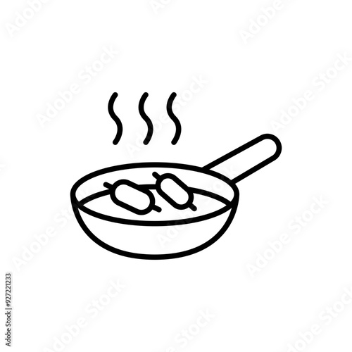 Kebab outline icons, minimalist vector illustration ,simple transparent graphic element .Isolated on white background