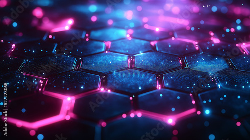 Exploring the Depths of Futuristic Digital Technology in a Neon-Glowing Cyber Network