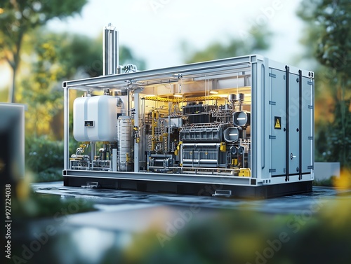 3D rendering of a zeroemission machine, designed to operate in ecosensitive areas with minimal environmental impact Innovative Machinery, Zeroemission machine photo