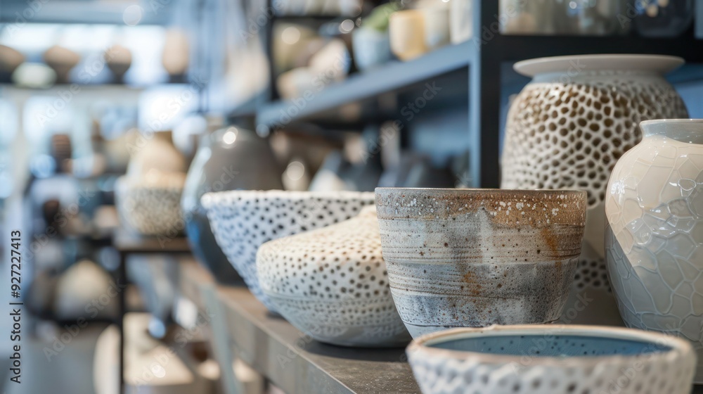 Close-up of decorative elements in a showroom interior design. Close-up of decorative elements in a showroom interior design.