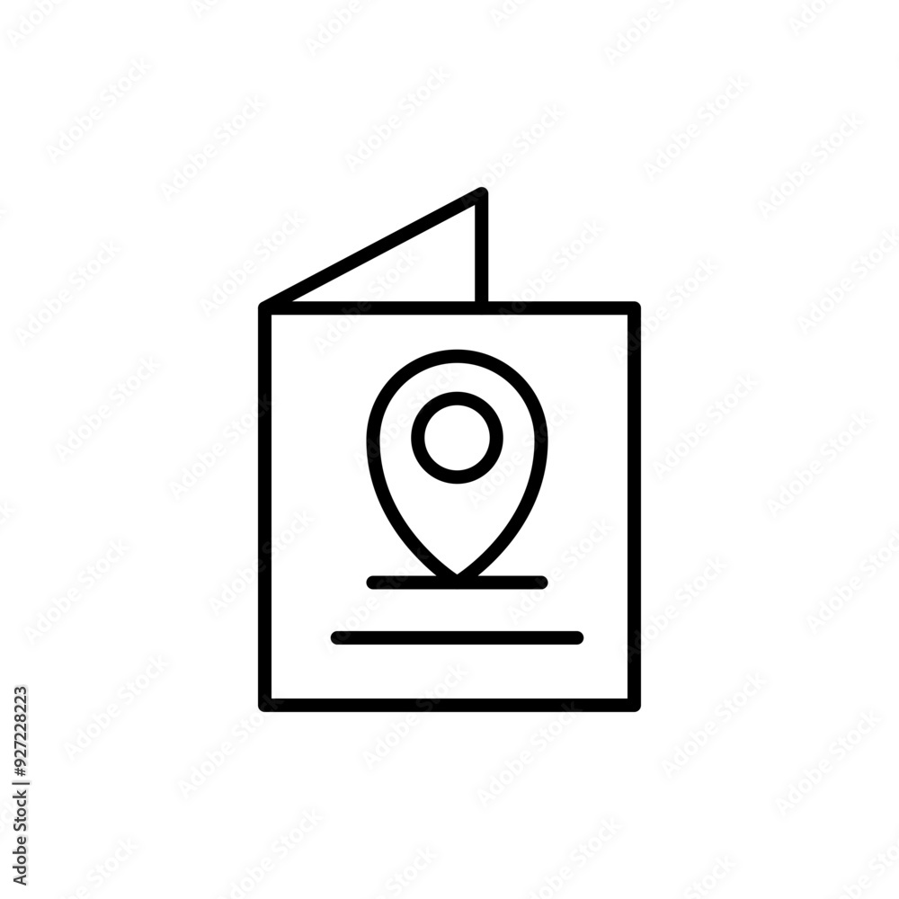 Map book outline icons, minimalist vector illustration ,simple transparent graphic element .Isolated on white background Map book outline icons, minimalist vector illustration ,simple transparent graphic element .Isolated on white background