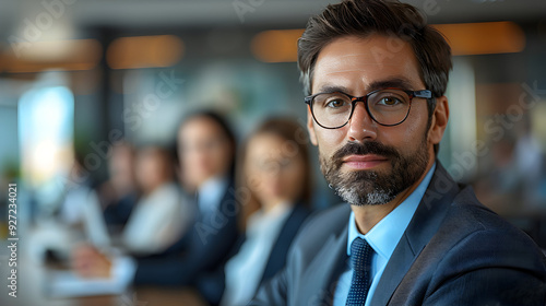 Portrait of a Confident Businessman in a Suit