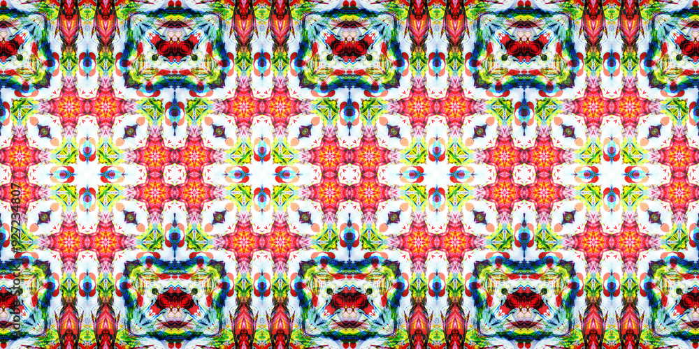 Seamless art drawing patterns kaleidoscope. Acrylic paint is drawn Seamless art drawing patterns kaleidoscope. Acrylic paint is drawn