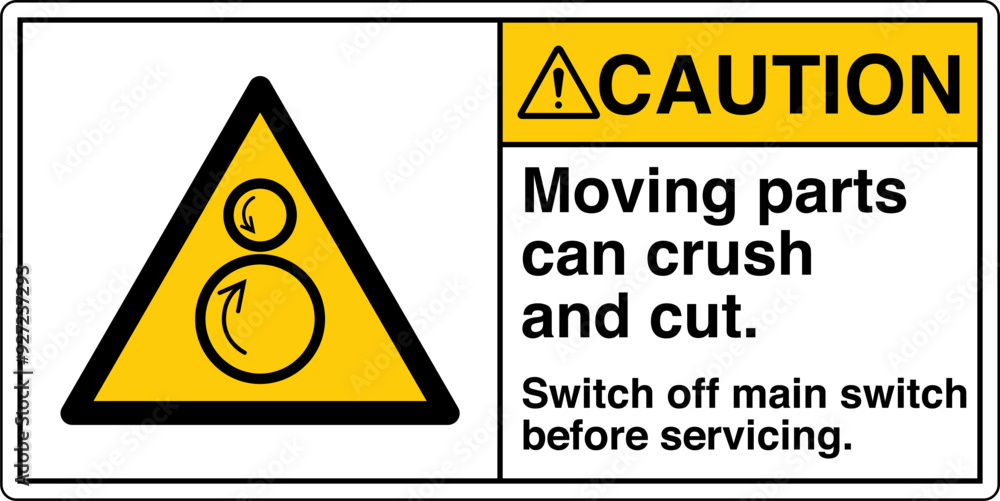 Obraz premium ANSI Z535 Caution Hazard Sign...