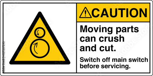ANSI Z535 Caution Hazard Sign...