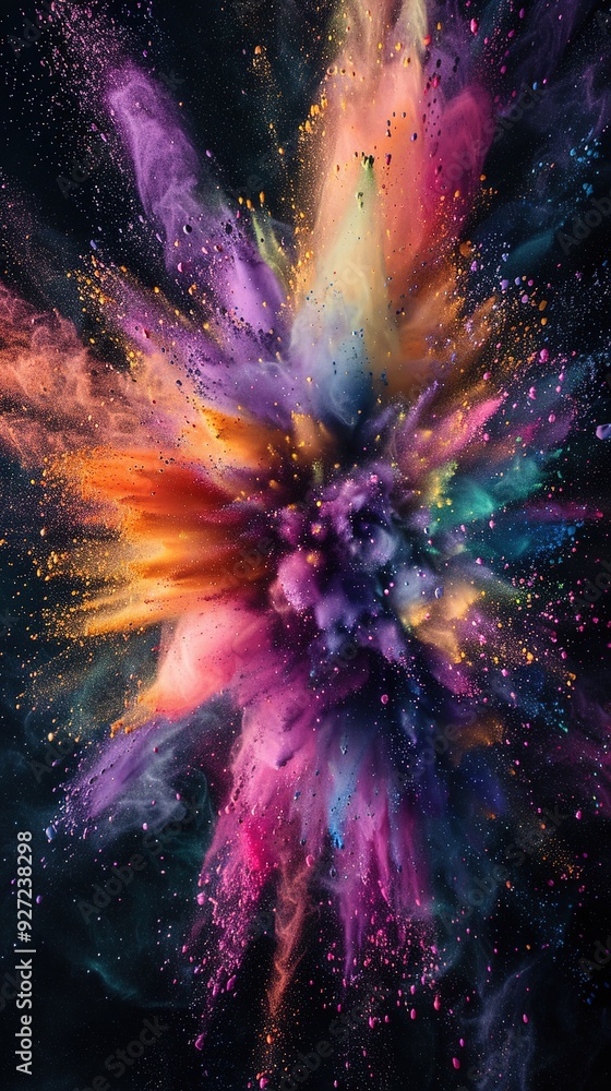 A vibrant explosion of colors and textures, resembling a cosmic event or abstract art. A vibrant explosion of colors and textures, resembling a cosmic event or abstract art.