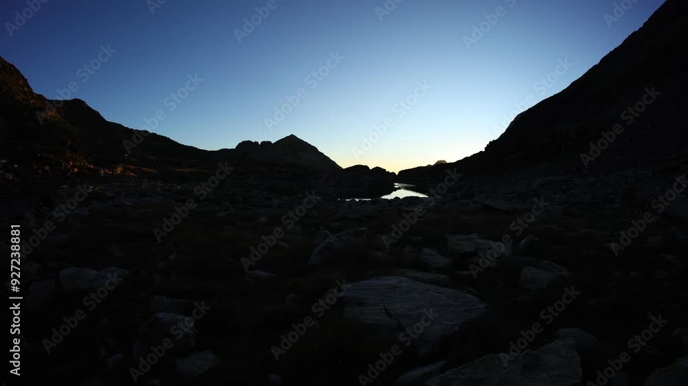 Hiking in the Pyrenees Mountains, Timelapse video