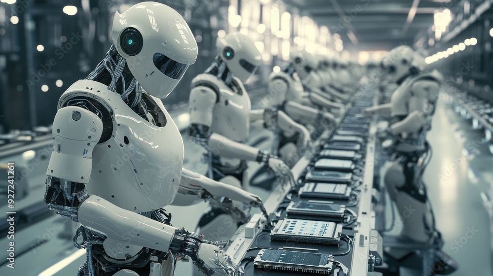 Precision Robotics in Electronic Device Assembly Line Precision Robotics in Electronic Device Assembly Line