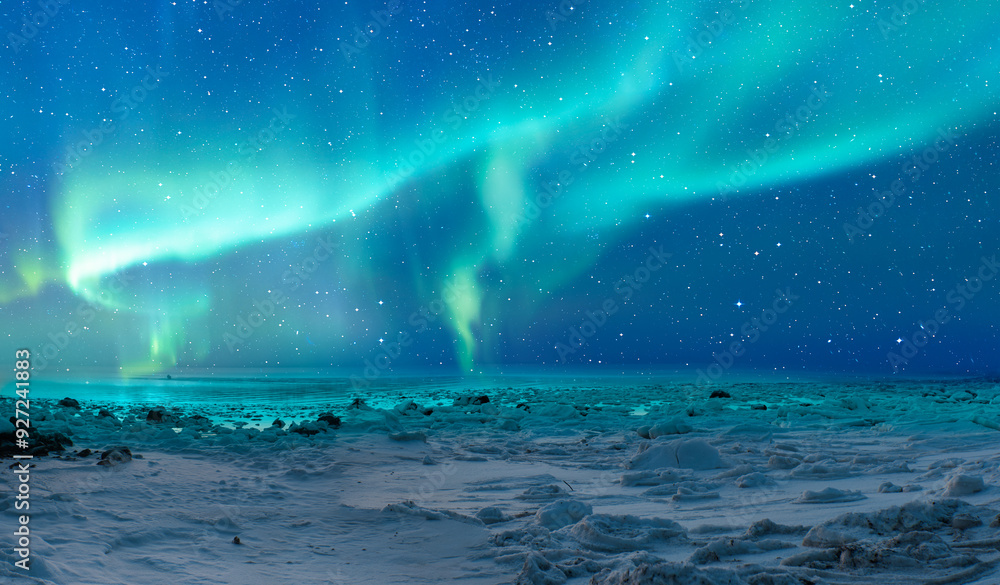 BLUE ICE IRA ROBERTS ポスター Photography Poster Breaking blue ice over frozen Norwegian Sea