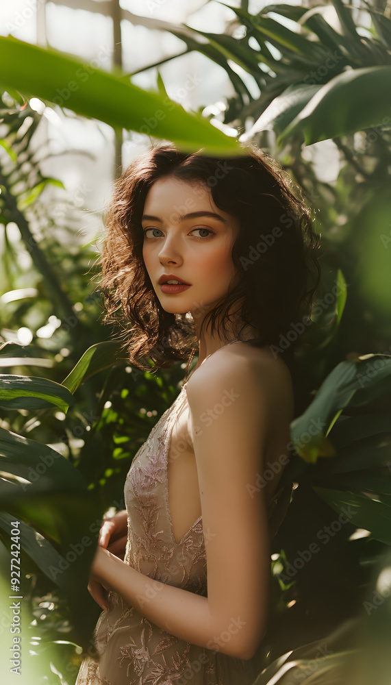 Beautiful woman with gentle style Beautiful woman with gentle style