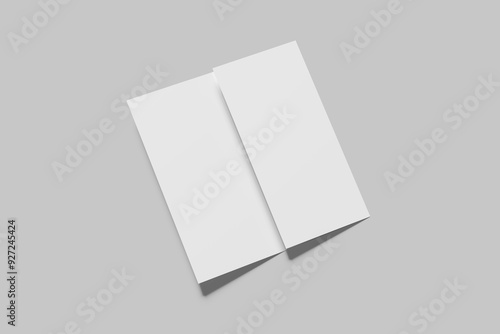 Trifold Brochure Blank Mockup