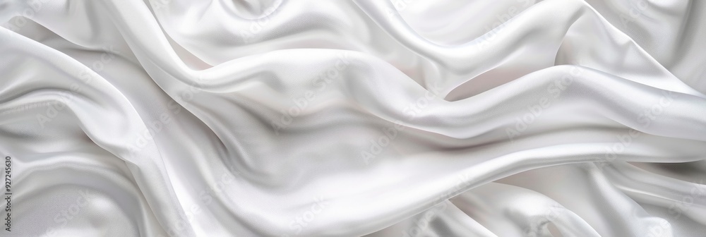 Silk White Background. Abstract Fabric Cloth Texture for Fashion Banner Silk White Background. Abstract Fabric Cloth Texture for Fashion Banner