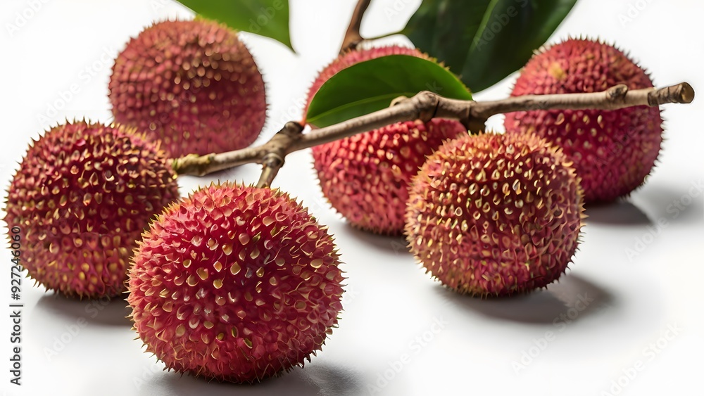Lychee Fruit Still Life Minimalist Avatar on a White Background Lychee Fruit Still Life Minimalist Avatar on a White Background