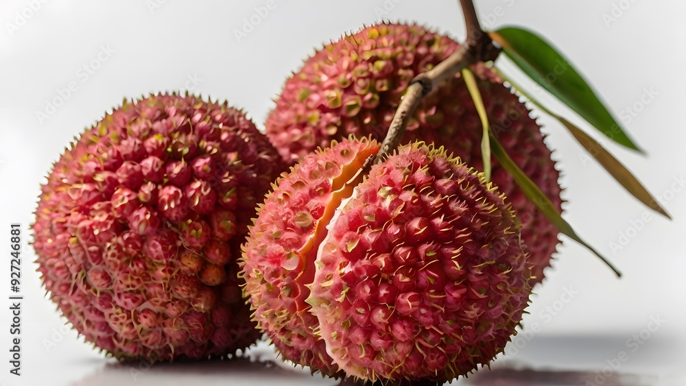 Lychee Fruit Still Life Minimalist Avatar on a White Background Lychee Fruit Still Life Minimalist Avatar on a White Background