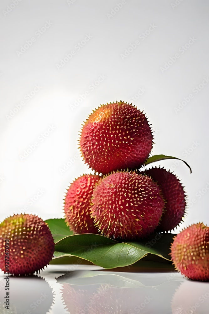Lychee Fruit Still Life Minimalist Avatar on a White Background Lychee Fruit Still Life Minimalist Avatar on a White Background
