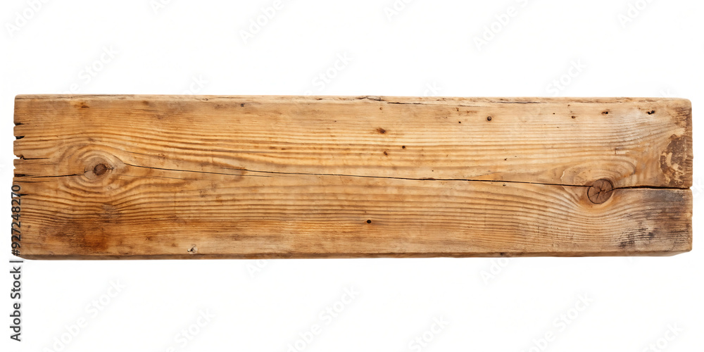 Rough wooden plank out on white background.AI GENERATED Rough wooden plank out on white background.AI GENERATED