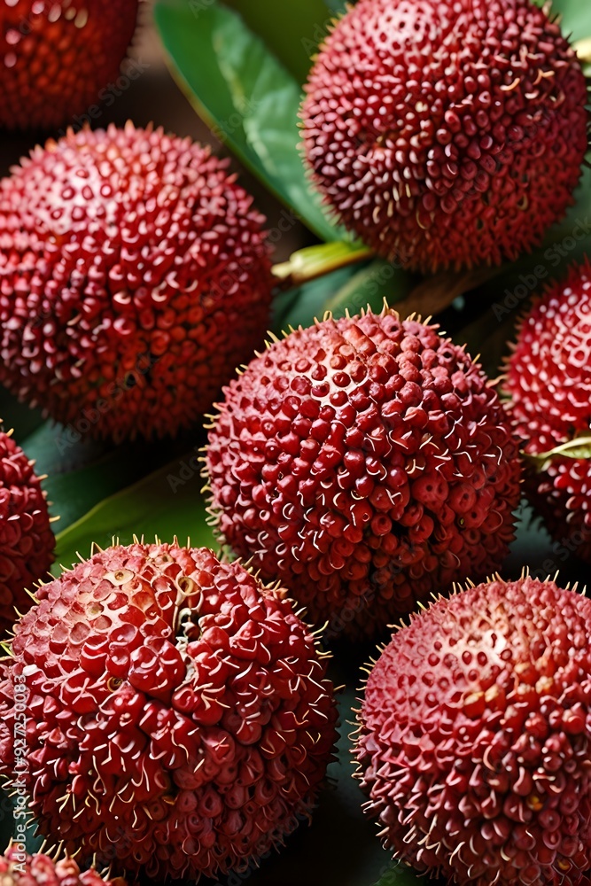 Lychee Fruit Still Life Minimalist Avatar on a White Background Lychee Fruit Still Life Minimalist Avatar on a White Background