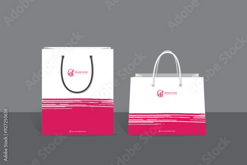 Company shopping bags design with stylish look
