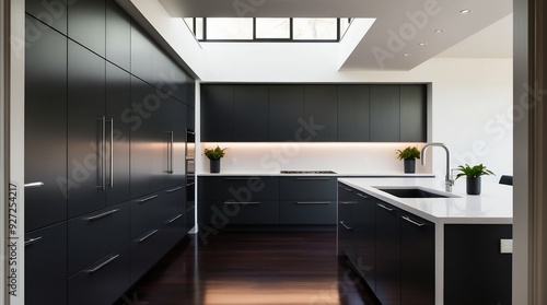 Contemporary Minimalism High-End Kitchen with Monochrome Aesthetic
