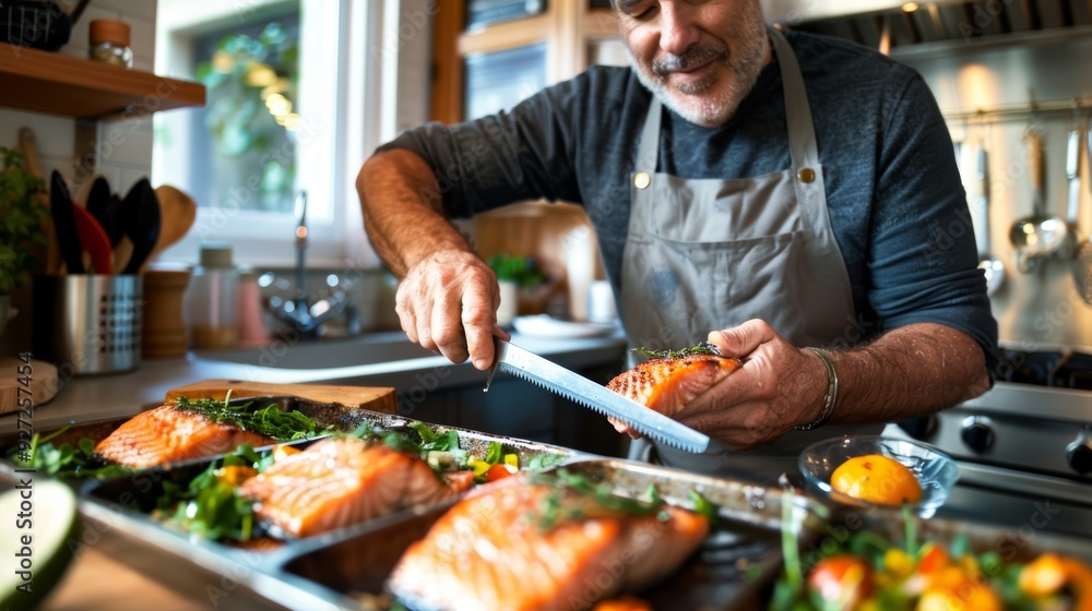 Healthy Cooking: Grilled Salmon with Mixed Greens for a Nutritious Meal Healthy Cooking: Grilled Salmon with Mixed Greens for a Nutritious Meal