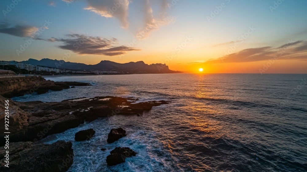 Fototapeta premium Sunset on the Spanish coast