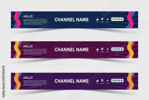 YouTube Header and YouTube Creative Banner design social media cover design.