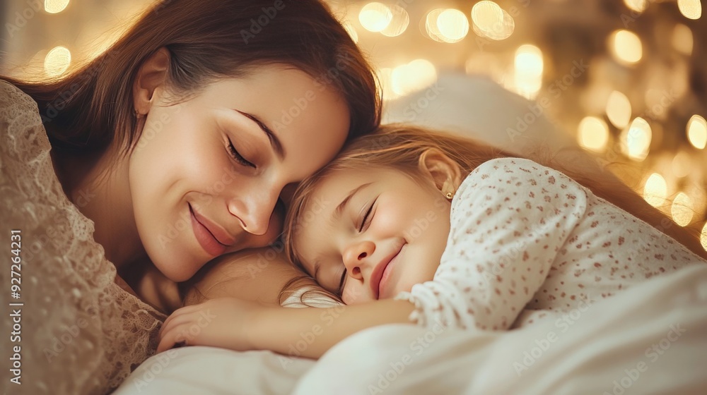 Mother's love enshrined in slumber. Mother's love enshrined in slumber.