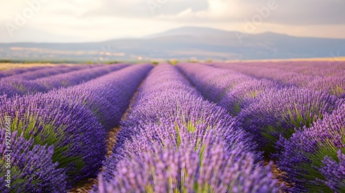 Captivating Lavender Field in Scenic Provence Landscape