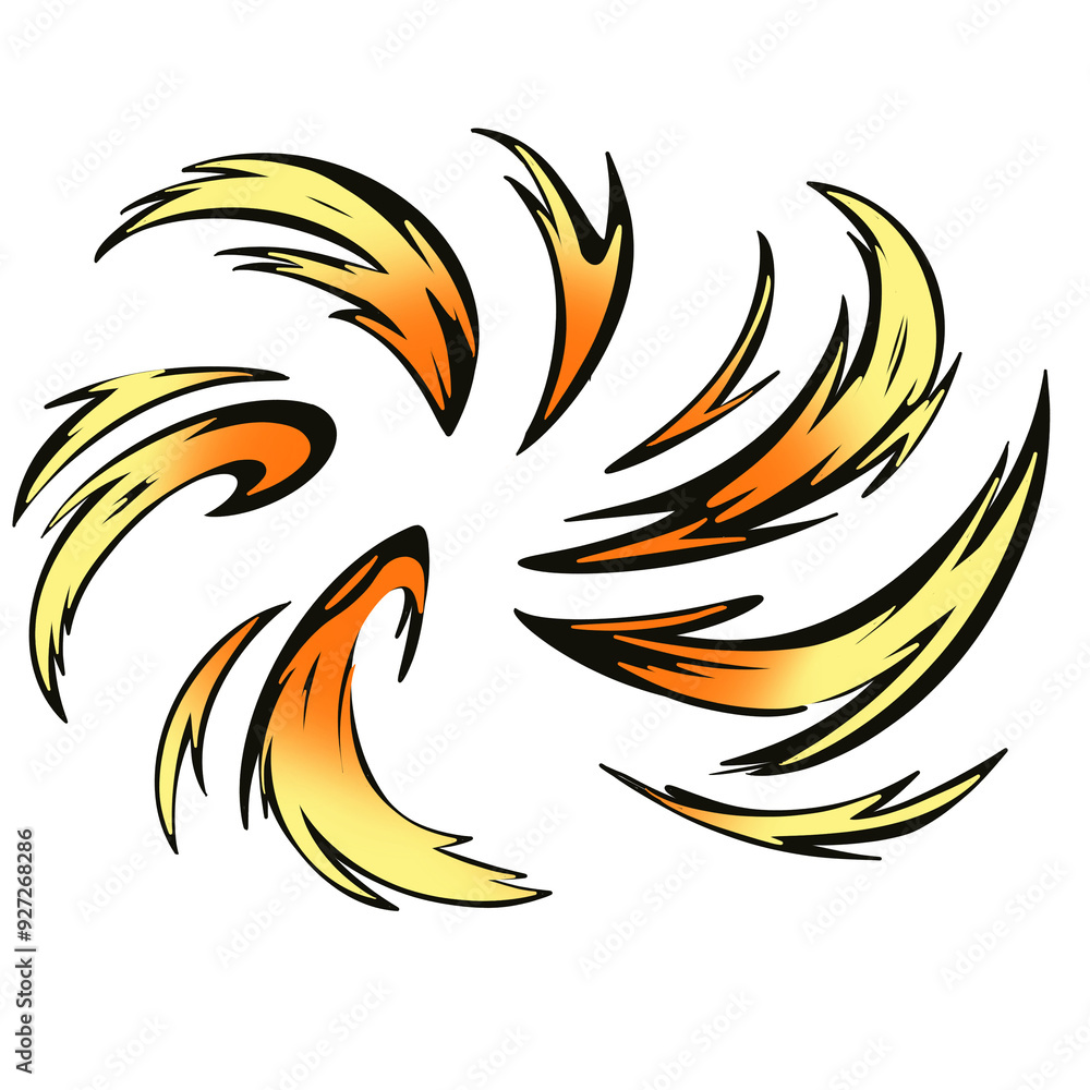 Naklejka premium Comic effect on transparent background 
