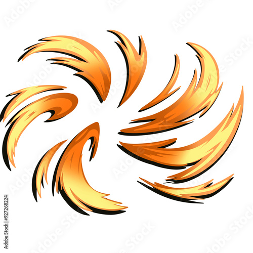 Comic effect on transparent background	
