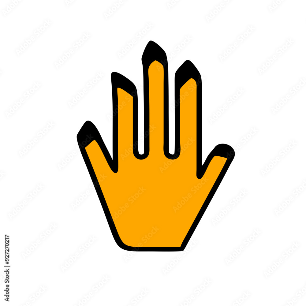 Obraz premium Witch s hand Halloween icon