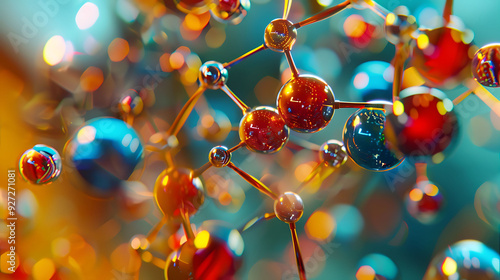 Closeup of a protons structure with quarks and gluons interacting