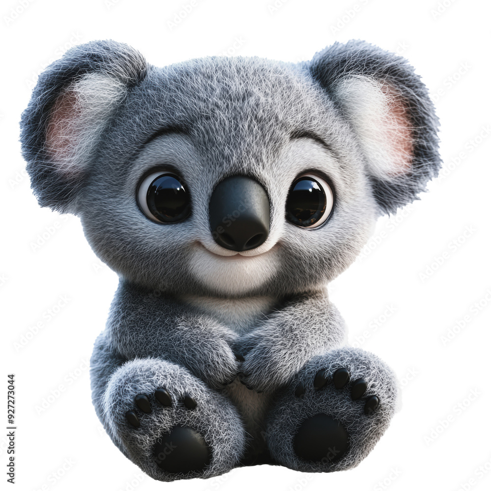PNG Cute koala character in a friendly pose PNG Cute koala character in a friendly pose