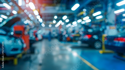 Wallpaper Mural Blurred  auto body shop background Torontodigital.ca