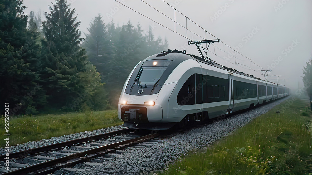 open environment of beautiful nature with modern electric train, atmosphere of the day, railway, train travels on railway open environment of beautiful nature with modern electric train, atmosphere of the day, railway, train travels on railway