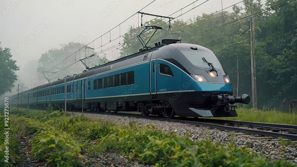 open environment of beautiful nature with modern electric train, atmosphere of the day, railway, train travels on railway open environment of beautiful nature with modern electric train, atmosphere of the day, railway, train travels on railway