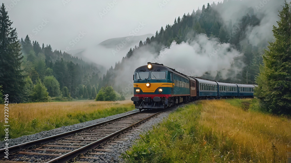 open environment of beautiful nature with modern electric train, atmosphere of the day, railway, train travels on railway open environment of beautiful nature with modern electric train, atmosphere of the day, railway, train travels on railway