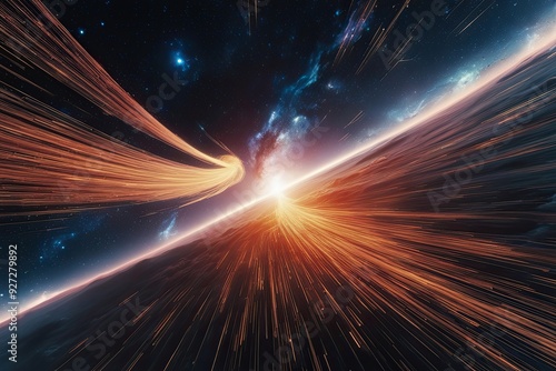 Dynamic 3D Animation of Cosmic Wind Through Stellar Fields - Energizing Experiences in Digital Art