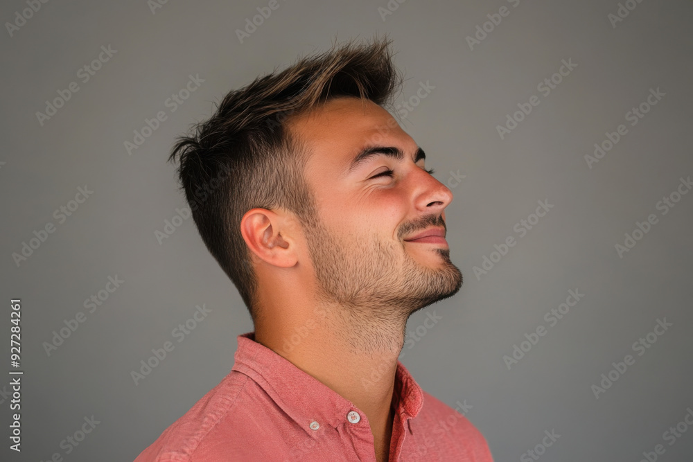 A close up of a man's face with her eyes closed A close up of a man's face with her eyes closed