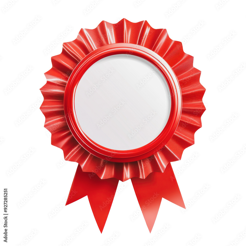 PNG Red award ribbon with blank center PNG Red award ribbon with blank center