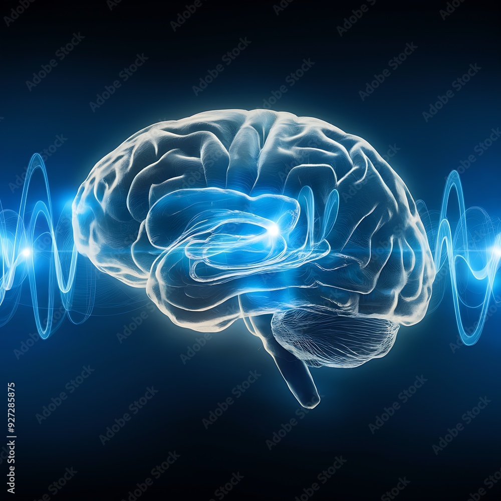 human brain with dark background human brain with dark background