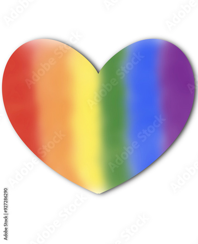 Free Download Rainbow heart icon, sky rainbow heart  - GFXLoad
